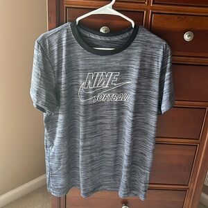 New Without Tags The Nike Tee Women’s softball shirt, grey/black/white, size XL